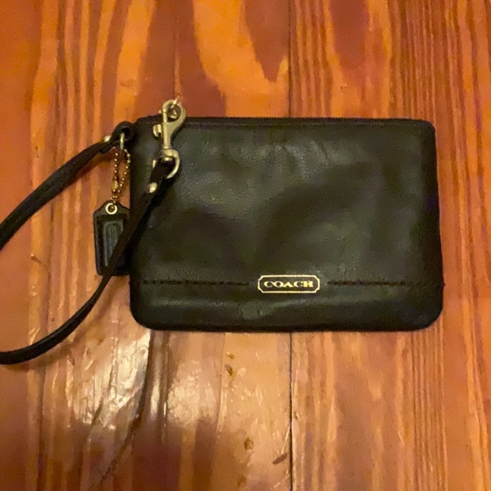 Dark Brown Coach Wristlet